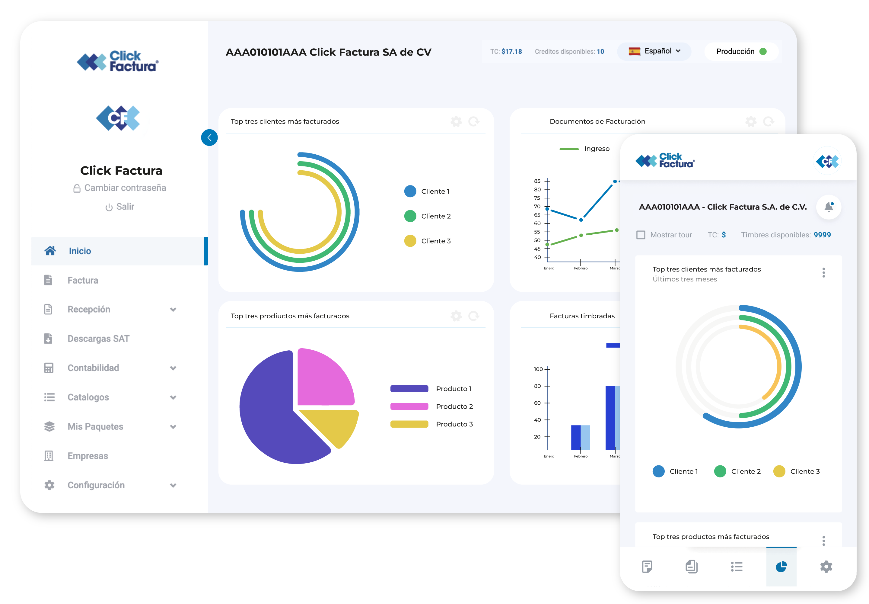 Dashboard Click Factura